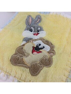 New Bugs Bunny Taz Security Blanket Lovey Looney Tunes Minky Dots Satin Unisex